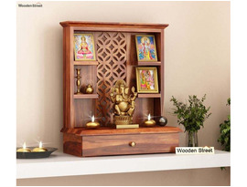 Temple for Home with Bells and Carved Panels