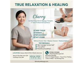 Professional Asian British Massage Therapist in Canary Wharf – From £20