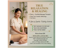 17 Years Experienced Massage Therapist Offering Pain Relief & Relaxation