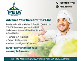 Master Cert 4 Kitchen Management at PEIA