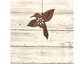 Rusty Metal Hummingbird Garden Ornament – Handmade USA