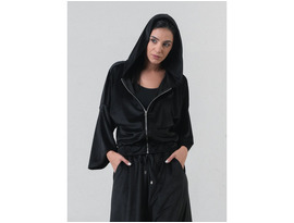 Buy Women’s Unique Clothing in Santa Monica: Velvet Zip Hoodie for Winter