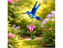 Shop Stunning Hummingbird Hand-Painted Yard Art in USA | Iron Owl
